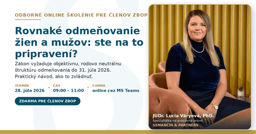 Transparentné odmeňovanie v praxi - špecializované školenie pre ZBOP