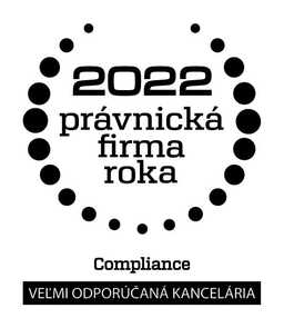 Prestížna súťaž Právnická firma roka 2022 zaradila advokátsku kanceláriu medzi veľmi odporúčané kancelárie pre oblasť Compliance.